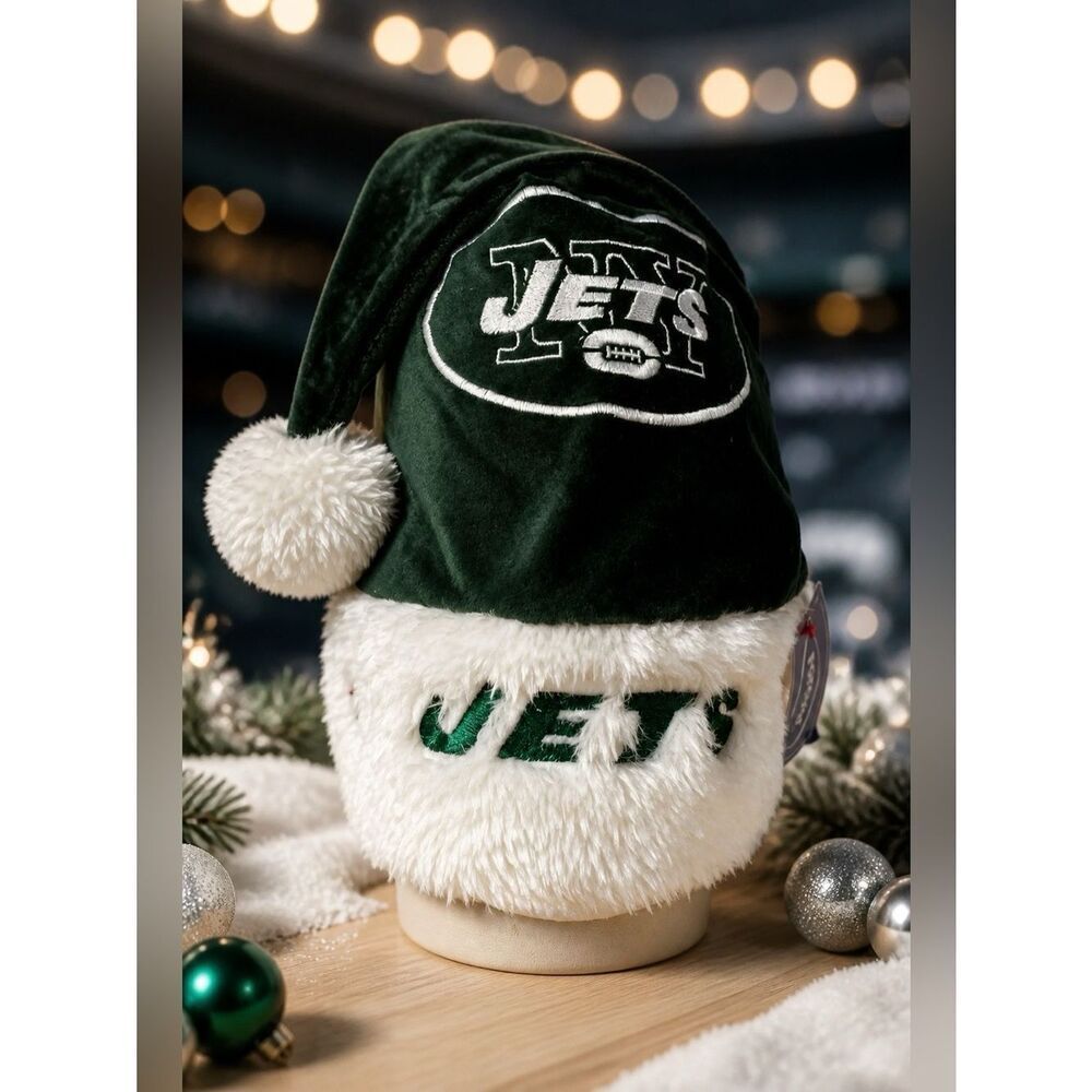 Forever Collectibles Green and White Jets Hat